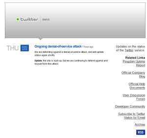Twitter Denial of Service Attack Twitter Denial of Service Attack