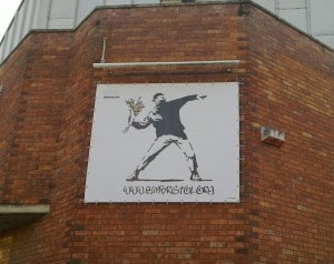 banksy molatov flowers